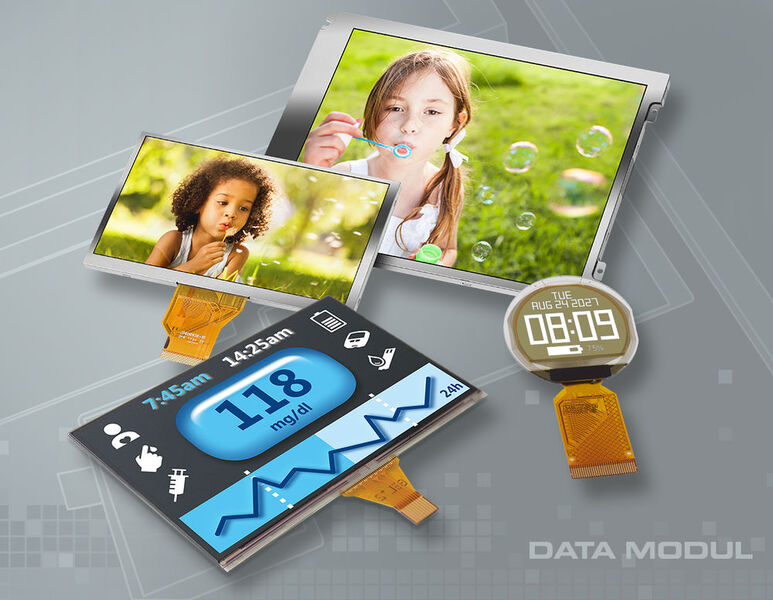 Unterschiedliche Display-Formate präsentiert Data Modul auf der electronica (Bild: Data Modul )