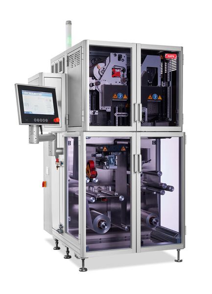 Das Drucksystem H382 von Hapa, der weltweite Industriestandard für den Inline-Druck auf Verschlussfolien für Blister, ist jetzt auch für Smart Factory-Umgebungen vorbereitet. (Bild: Hapa)
