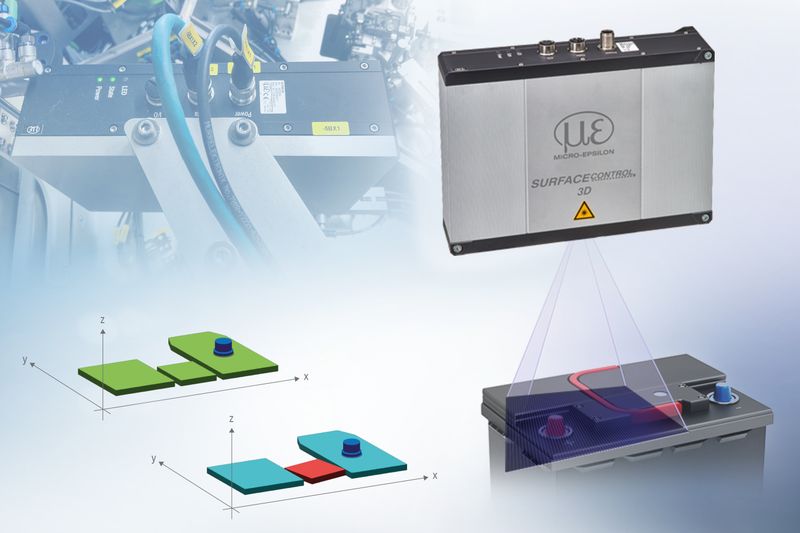 Der hochpräzise 3D-Snapshot-Sensor surfaceCONTROL 3D ist für die automatisierte Inlineprüfung von Geometrie, Form und Oberflächen auf diffus reflektierenden Oberflächen prädestiniert. (Bild: Micro-Epsilon Messtechnik GmbH & Co. KG)