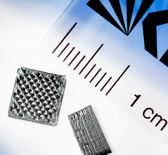 In Karlsruhe, researchers succeeded in printing tungsten components. The high melting point and hardness are challenging features of this material.(Source:  Markus Breig, KIT)