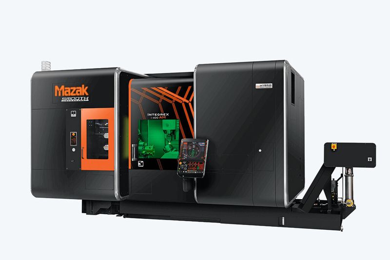 Die Integrex i-400AM vereint generative Fertigung und spanabhebende Fertigung in einer Maschine. (Bild: Mazak)