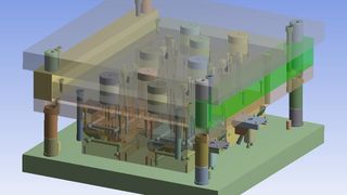 1 In Form: 3D-Modell einer Spritzgieß-Form. (Archiv: Vogel Business Media)