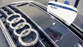 Another Ethernet CMM laser scanner from LK Metrology capturing point cloud data from an Audi front grille. (Source: LK Metrology)