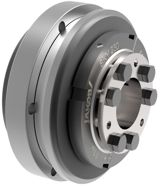 Die Reihe SKY deckt indirekte Antriebe ab und bietet eine Anbindung mittels Konus-Klemmbuchse bzw. für die größeren Drehmomente (3000-9000) mittels Konus-Schrumpfscheibe.  (Jakob Antriebstechnik )