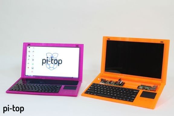 Das Pi-Top-Gehäuse für den Raspberry Pi 2 ist in zwei Farben erhältlich. (Bild: Pi-Top)