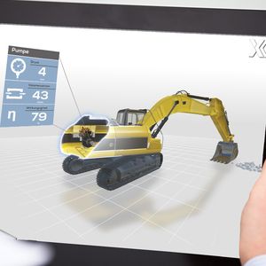 Die Software-Plattform Cross-Connected simuliert alle mechatronischen Prozesse eines Baggers in Echtzeit.