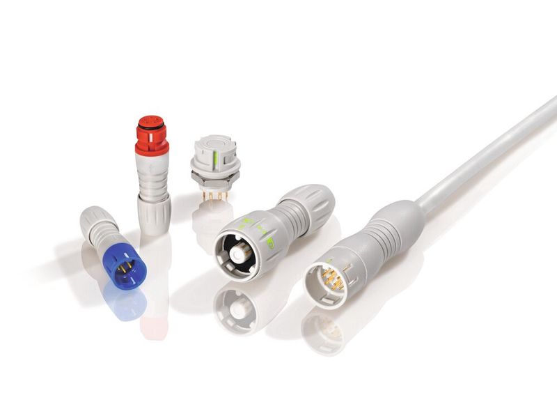 Snap-in- und Bajonett-Steckverbinder der Binder-Serien 620, 720 und 770 für medizinische Anwendungen. (Bild: Binder)