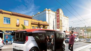 Der GM Cruise folgt dem bei Shuttles mittlerweile üblichen Design. (Daniel Vi/General Motors)