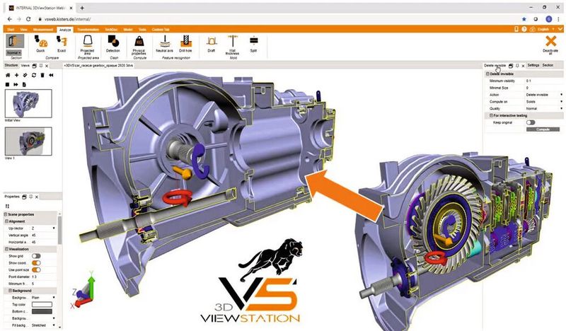 Mit CAD-Daten verbunden ist auch immer wertvolles Know-how – die Kisters 3D-View-Station bietet verschiedene Möglichkeiten, das Wissen zu schützen. (Bild: Kisters)