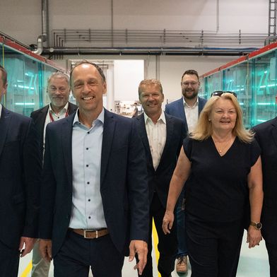 V. l. n. r.: Moritz Manigatter, Paul Fattinger, Markus Nuspl (neuer Geschäftsführer), Christian Reslhuber, Roman Adlesgruber, Christine Adlesgruber, Kurt Manigatter.  (Bild: Elmet)