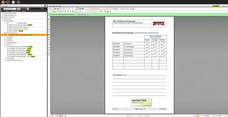In digitalisierten Protokollen werden Messwerte eingetragen und Aufgaben abgehakt. (Bild: Rösberg)
