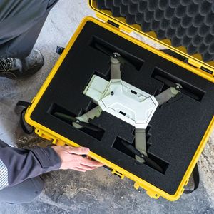 Die FireDrone ist durch eine hitzebeständige Isolierung geschützt.(Bild:  Empa)