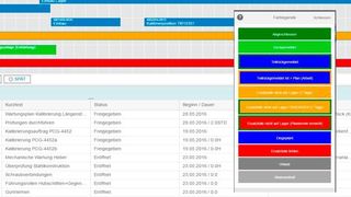 Screenshot des neuen Moduls Opra Plantafel für die SAP-basierte Instandhaltungs- und Servicemanagementsuite Opra – damit lassen sich Instandhaltungs- und Serviceaufträge einfach per Drag and Drop verwalten. (IT-Informatik GmbH)