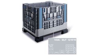 Der Großladungsträger VDA-GLT 121010 wurde in Zusammenarbeit des Behälterspezialisten Utz des des Verbandes der Automobilindustrie (VDA) entwickelt. Bild: Utz (Archiv: Vogel Business Media)