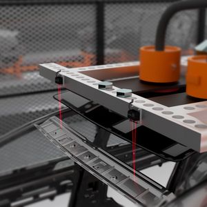 Compact laser sensors are used in vehicle assembly for position and orientation monitoring. The measured values are transmitted digitally to the control system via IO-Link, where they can be used immediately to approve or correct the process.(Source:  Micro-Epsilon Messtechnik GmbH & Co. KG)