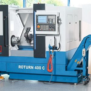 Die CNC-Schrägbett-Drehmaschine Roturn 400 C von Knuth Werkzeugmaschinen kommt mit laut Hersteller mit der zukunftssicheren Steuerung Siemens 828 D Basic zum Anwender. Sie gilt als robust und produktiv bei der Bearbeitung von Werkstücken bis 430 mm Länge und 400 mm Durchmesser über Bett.