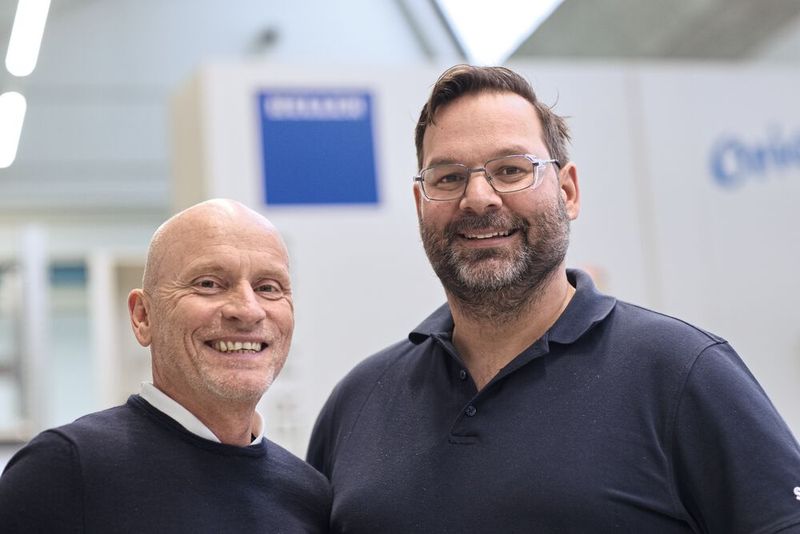 Arbeiteten bei den Projekten eng zusammen: Patrick Jung und Christoph Andris. (Bild: Matthias Böhm)