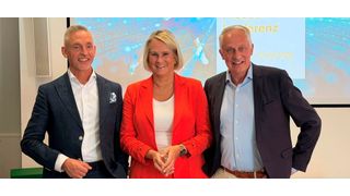 Die Verantwortlichen der SPS sind wie gewohnt zuversichtlich, was den Erfolg der Messe angeht: Steffen Winkler (CSO Business Unit Automation, Bosch Rexroth AG und Vorsitz des Ausstellerbeirats der SPS), Sylke Schulz-Metzner (Vice President SPS Mesago Messe Frankfurt), Martin Roschkowski (Geschäftsführung Mesago Messe Frankfurt) (v.l.) (Bild: Stefanie Michel)