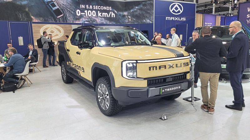 Highlight bei Maxus ist der „E-Terron 9“. Der Pick-up verfügt für ein Elektroauto über eine recht hohe Anhängelast von 3,5 Tonnen.(Bild:  Wehner / VCG)