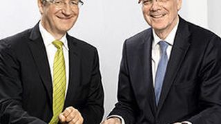 Prof. Wolfgang Marquardt (links im Bild) und Prof. Achim Bachem. (Bild: Forschungszentrum Jülich)