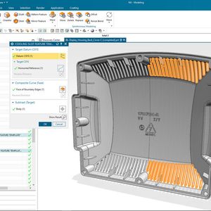 Der neue Code-freie Ansatz Feature-Templates verwendet das in NX-Daten eingebettete Wissen während der Konstruktion wieder. Dies erweitert die Möglichkeiten, Daten wiederzuverwenden, von rein parametrischen Geometrie-Features auf PMI, Anforderungsprüfungen und mehr. (Bild:  Siemens Digital Industries Software)