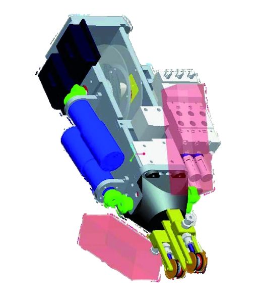 Prototyp eines Verlegewerkzeugs für flexible Flachleiter mit integriertem Laserstrahlschweißsystem. Bilder: FAPS (Archiv: Vogel Business Media)