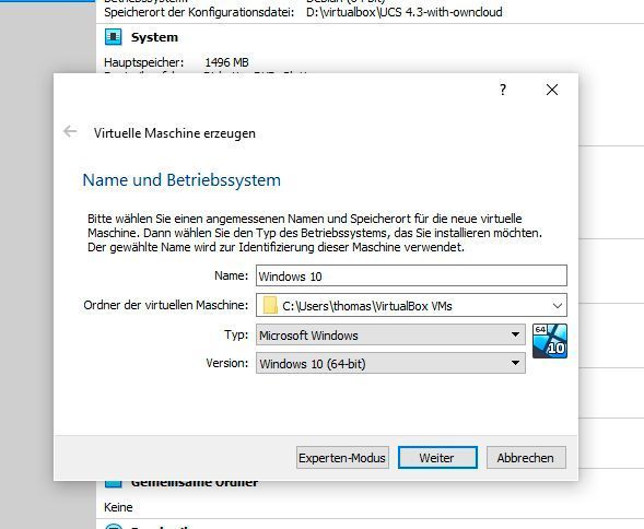 Erstellen einer VM in VirtualBox (Joos / VirtualBox)