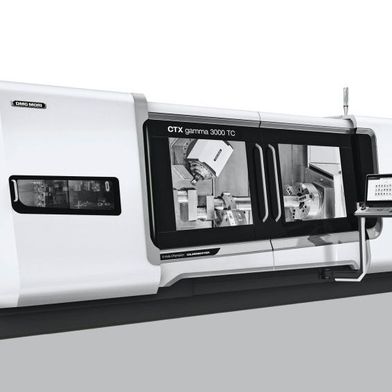 Mit der DMG MORI CTX gamma 3000 TC deckt DMG MORI in der 6-seitigen Komplettbearbeitung ein Bauteilspektrum von bis zu 3.000 mm Länge ab. (Bild: DMG Mori)