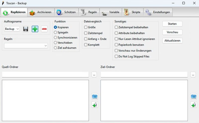 Daten lassen sich mit Toucan replizieren und damit sichern.  (Bild: Joos - PortableApps)