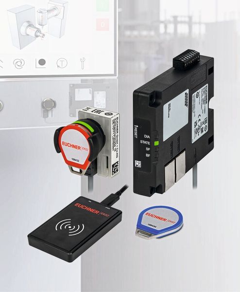 Mit der neuesten Generation des Electronic-Key-Systems von Euchner, dem EKS2, können Anwender den Zugang zu Maschinen und deren Funktionen einfach, individuell und manipulationssicher verwalten. (Bild: Euchner GmbH + Co. KG)
