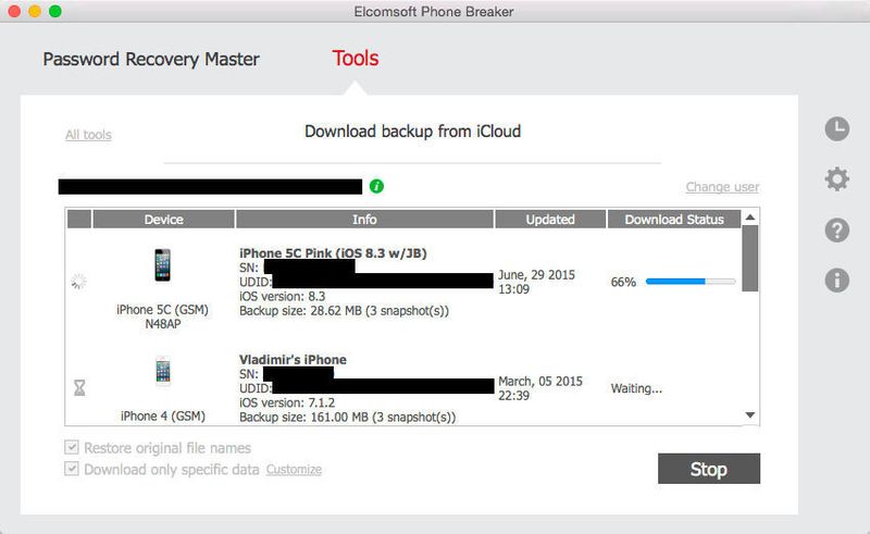 Im Normalfall werden im Anschluss alle Backups der Reihe nach heruntergeladen. Kommt an dieser Stelle eine Fehlermeldung, die sagt, dass das betreffende Backup nicht gefunden werden konnte, so liegt dies für gewöhnlich daran, dass zwischenzeitlich im Hintergrund ein neues Backup erstellt wurde. In diesem Ausloggen und nochmals neu authentifizieren behebt dieses Problem. (Bild: Archiv)