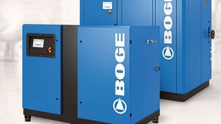 Die Schraubenkompressoren der erfolgreichen Baureihe S-4 sind ab sofort auch in einer kompakten Variante für den Leistungsbereich von 45 bis 75 kW erhältlich.  (Bild: Boge)