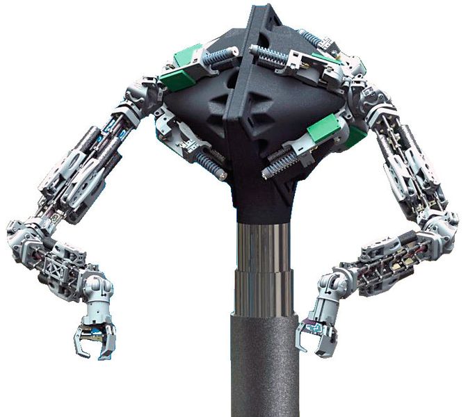 Vision eines flexiblen Soft-Robot-Assistenten für die Mensch-Roboter-Kollaboration in der Industrie. (Bild: Fraunhofer IPA)