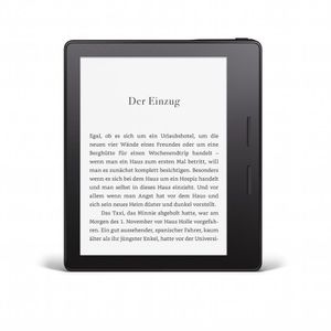 Zum einhändigen Lesen verfügt der Kindle Oasis neben dem Touch Display über physische Tasten am Gehäuserand.
