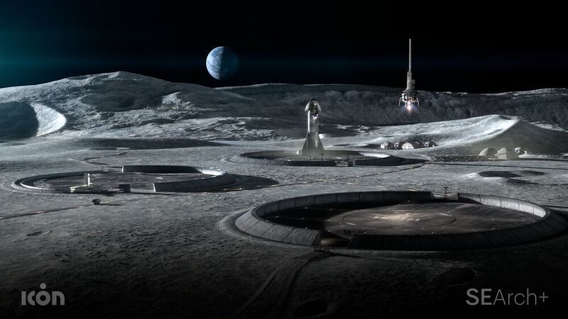Die Mondbasis soll aus mehreren Landeflächen sowie Lebensräumen bestehen.  (Search+)