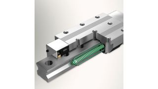 Die Linearführung SRG mit Rollenketten ist nun für noch höhere Steifigkeit mit extralangen Wagen erhältlich. (THK)