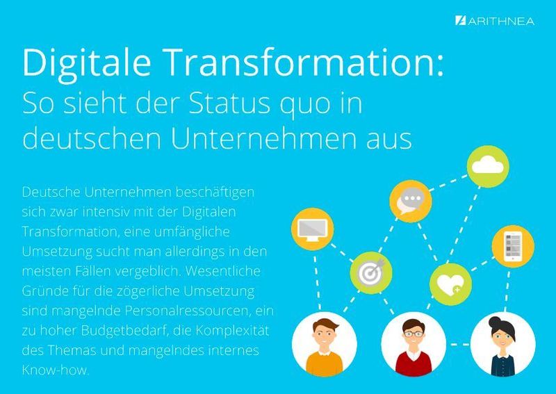 Die aktuelle Studie von ARITHNEA untersucht den Status quo der Digitalen Transformation in deutschen Unternehmen. (ARTIHNEA)