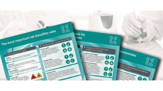 Die wichtigsten SIcherheitsregeln fürs Labor fasst Integra Biosciences in einem Poster zusammen. (Bild: Integra Biosciences)