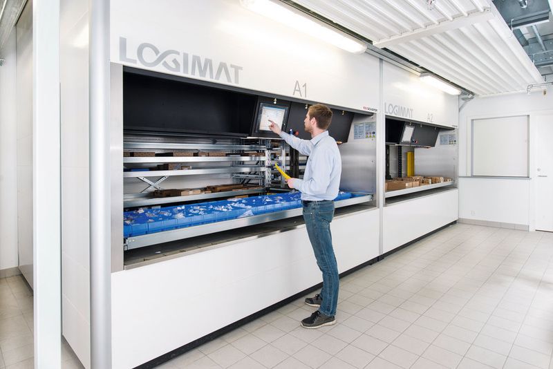 Logimat ist eine Lager- und Kommissionierlösung als Komplettsystem. (Bild: SSI Schäfer)
