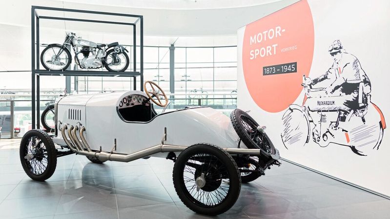 Die Sonderausstellung „Innovation. Wagemut. Transformation. 150 Jahre NSU“ von Audi Tradition und Deutschem Zweirad- und NSU-Museum Neckarsulm ist vom 14. Juni 2023 bis zum 5. Mai 2024 im Audi Forum Neckarsulm sowie im Deutschen Zweirad- und NSU-Museum zu sehen.(Bild:  Audi AG)