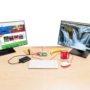 Der Einplatinencomputer unterstützt nun zwei 4K-Displays über HDMI.(Bild:  Raspberry Pi Foundation)
