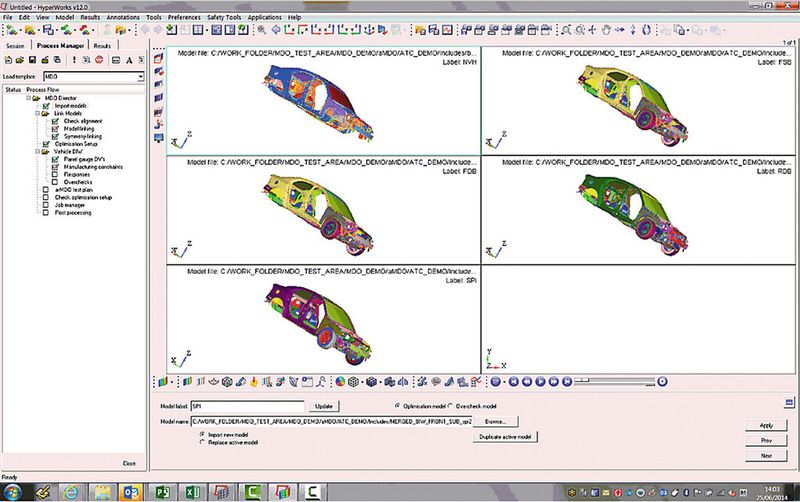 Eine Herausforderung der multidisziplinären Optimierung ist die Definition und Verknüpfung von Systemantworten und Designvariablen über verschiedene Modelle hinweg, die unterschiedliche physikalische Phänomene abbilden. (Bild: Altair)