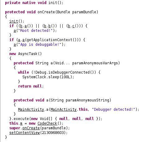 Bitinspect-Ergebnis: Dieser Screenshot zeigt die dekompilierte Funktion einer Android-App. Damit wird beim Start der Anwendung geprüft, ob das Telefon 