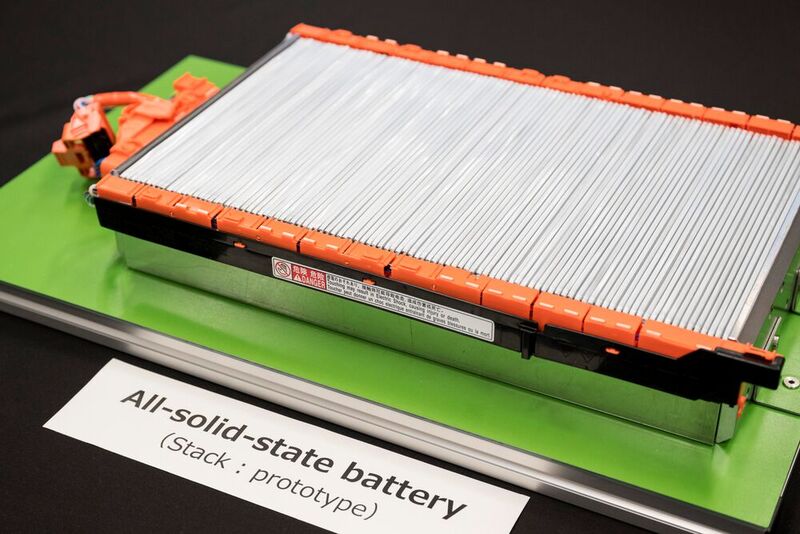 This image shows a Toyota solid state battery.  (Source: Toyota)