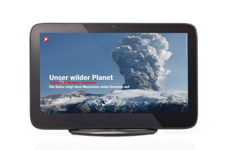 Der Verlag Gruner + Jahr ist Partner von Wetab und will unter anderem das Magazin Stern auf dem iPad-Konkurrenten herausbringen, mit interaktiven Seiten – dann könnte der Vulkan Eyjafjallajökull mitten im Artikel ausbrechen. (Archiv: Vogel Business Media)