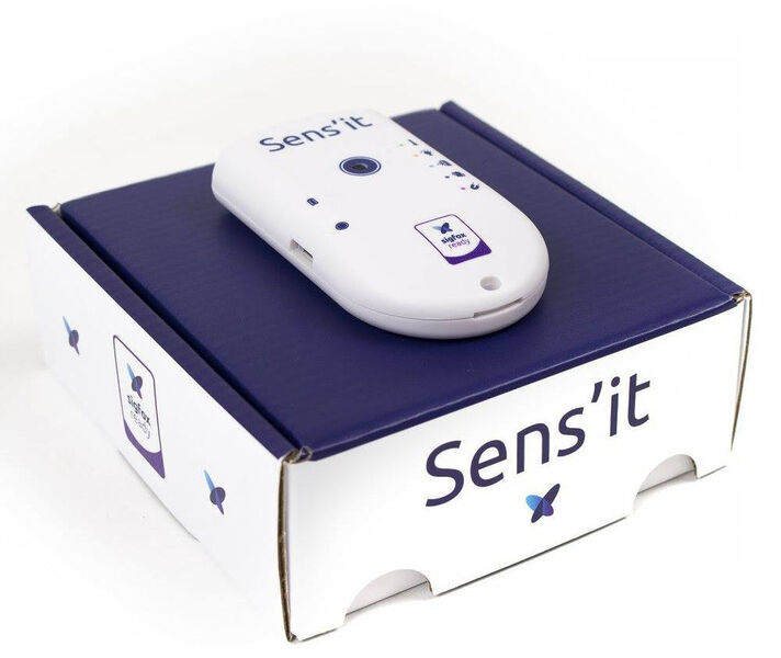 Sens'it hat unterschiedliche Messmodi für Temperatur und Luftfeuchtigkeit, Helligkeit, Türöffnungen, Magnet- und Tastenerkennung sowie Bewegungs- und Vibrationserkennung. (Sigfox)
