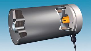 Bild 1: Auch die neue, elektromagnetische Version der Linearbremse kann Achsen aus der Bewegung zuverlässig abbremsen. (Bild: Chr. Mayr)