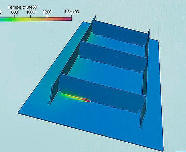 Die Zukunft des Schweißens: Per Computersimulation wird ein zu schweißendes Bauteil analysiert und optimiert, sagen die TIME-Experten. Teure und zeitaufwendige Prototypenbauten seien dann passé.  (TIME)