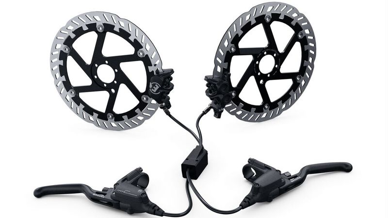 Ein zentrales Druckverteilungssystem sorgt bei CBS-Bremsen für eine gleichmäßige Verteilung des Bremsdrucks auf alle angeschlossenen Bremsen. (Bild: Magura)