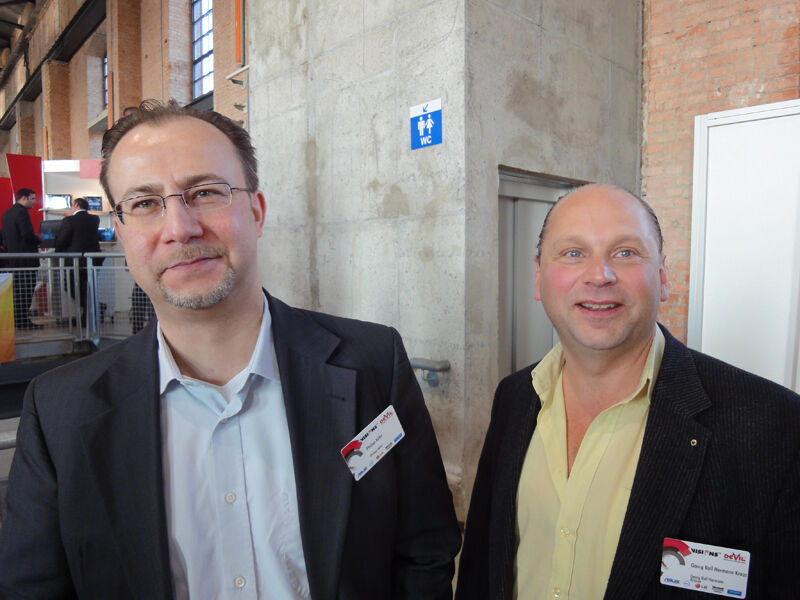 Philipp Kühn und Georg Krause, Advantis Services (r.) kamen extra aus Berlin. (Archiv: Vogel Business Media)